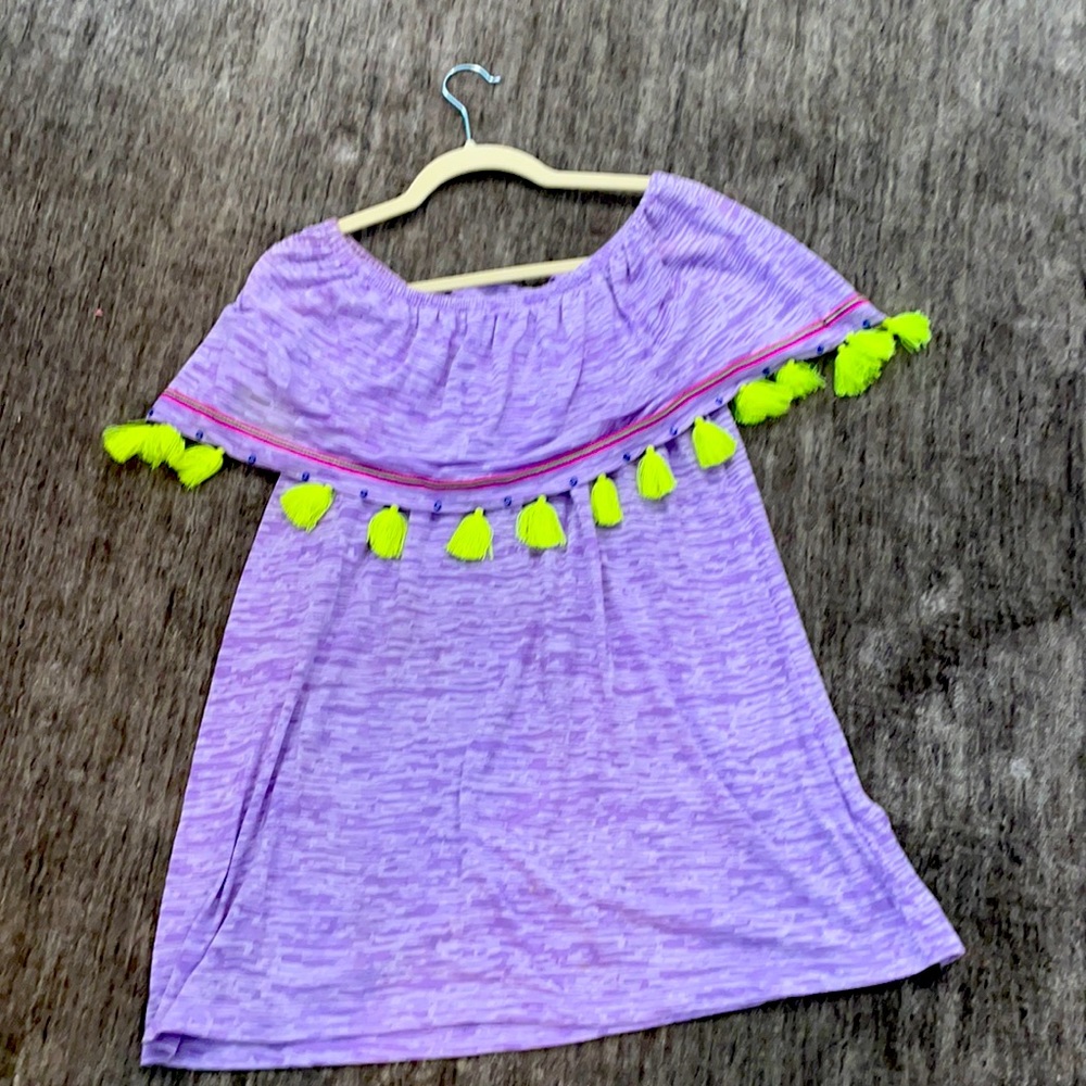 Off the shoulder beach coverup or top